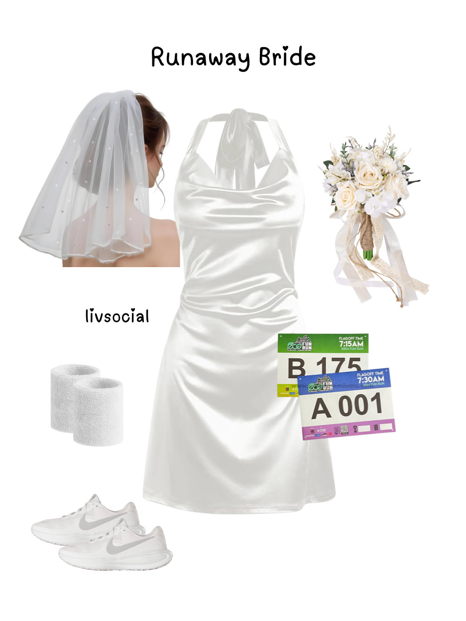 Unique Halloween Costume - Runaway Bride 

#halloweencostumes 
#halloween 
#costumesforwomen  

 #LTKFindsUnder50 #LTKStyleTip