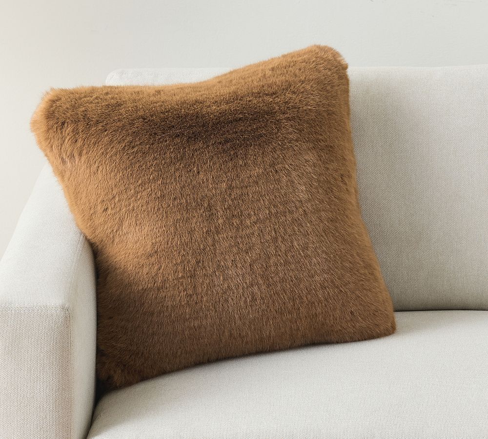 Faux Fur Mink Pillow | Pottery Barn (US)