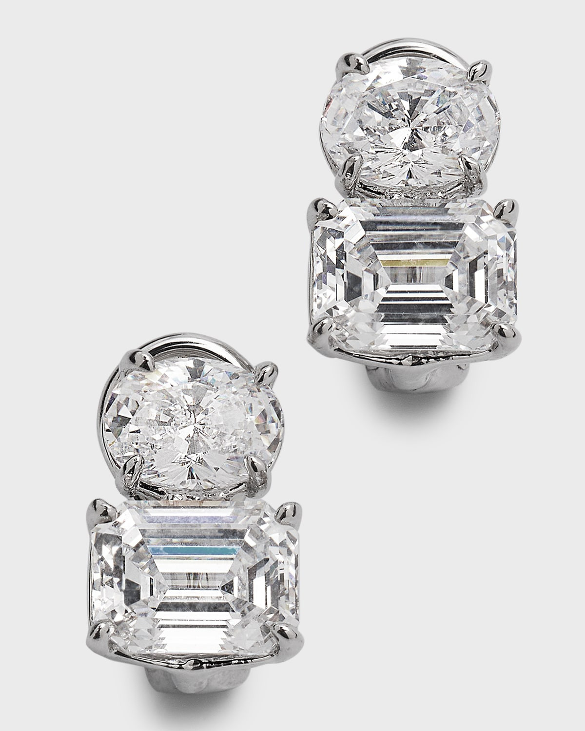 Oval and Emerald-Cut Cubic Zirconia Earrings | Neiman Marcus