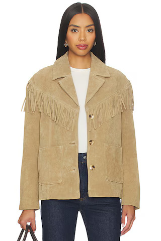 BLANKNYC Suede Fringe Jacket in Herbal Therapy from Revolve.com | Revolve Clothing (Global)