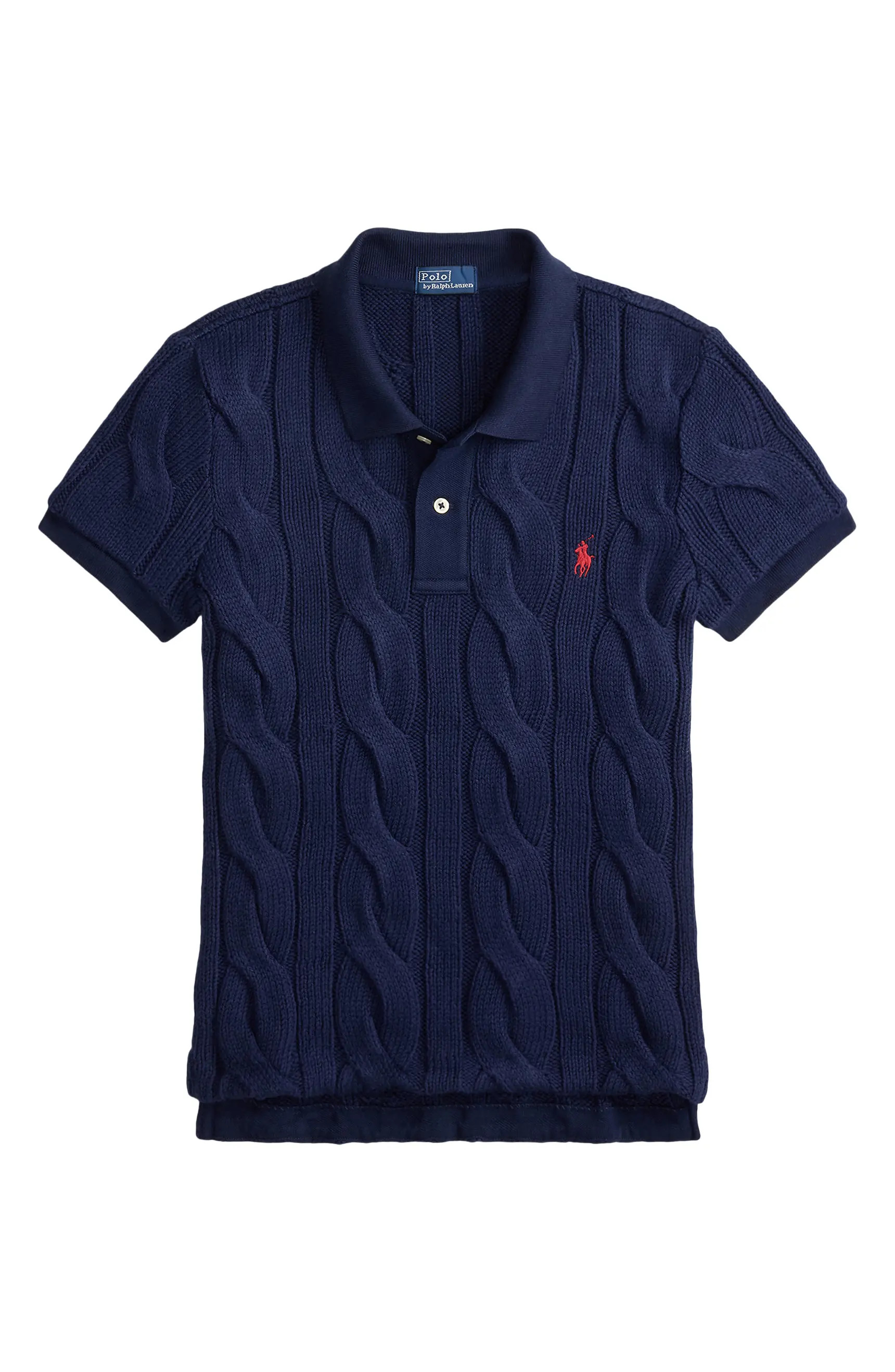 Cotton Cable Knit Polo | Nordstrom