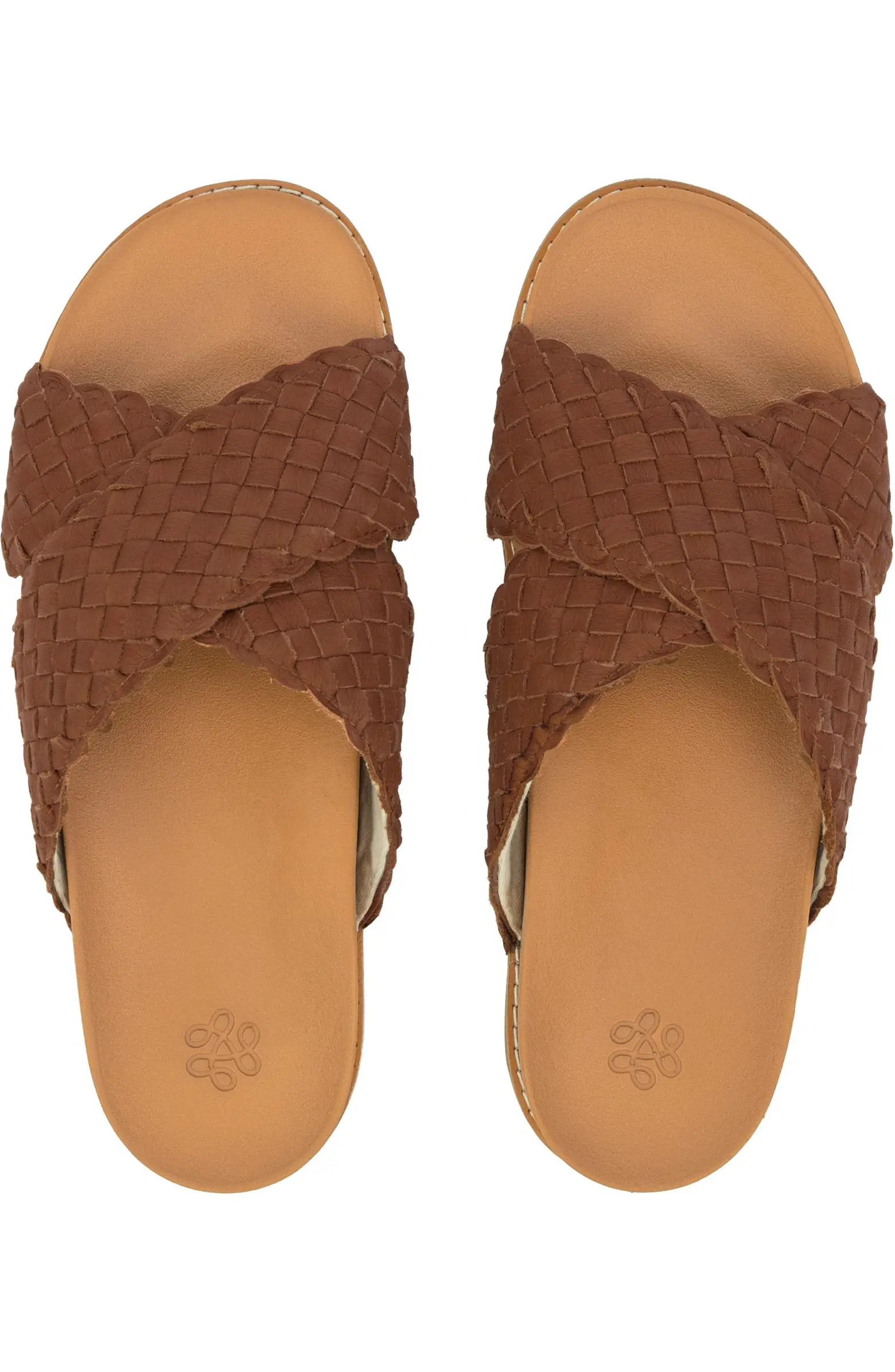 Penelope Leather Woven Slip On Sandal | Nordstrom