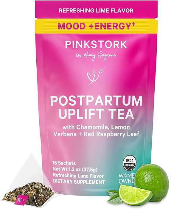 Pink Stork Postpartum Uplift® Mood Support Tea: Hormone Balance for Women After Pregnancy, Chamo... | Amazon (US)