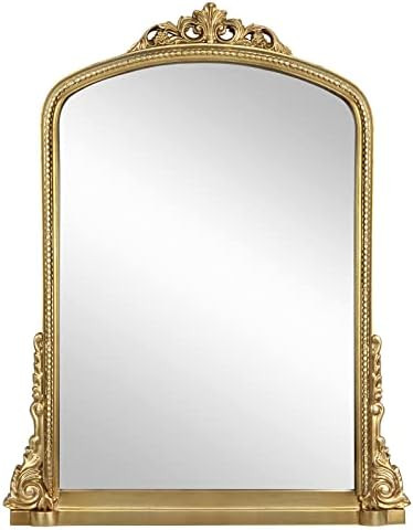 Traditional Ornate Arch Wall Mirror Vintage Fireplace Mirror Mantel Decor,Antique Gold ,36"x28" ,... | Amazon (US)