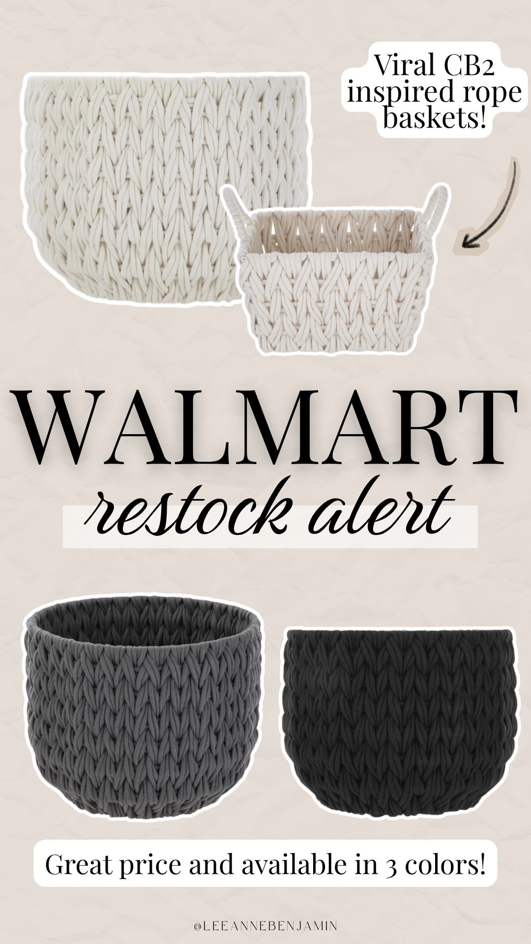 CB2 inspired basket from @Walmart restocked!!

#LTKSaleAlert #LTKootd #LTKHome