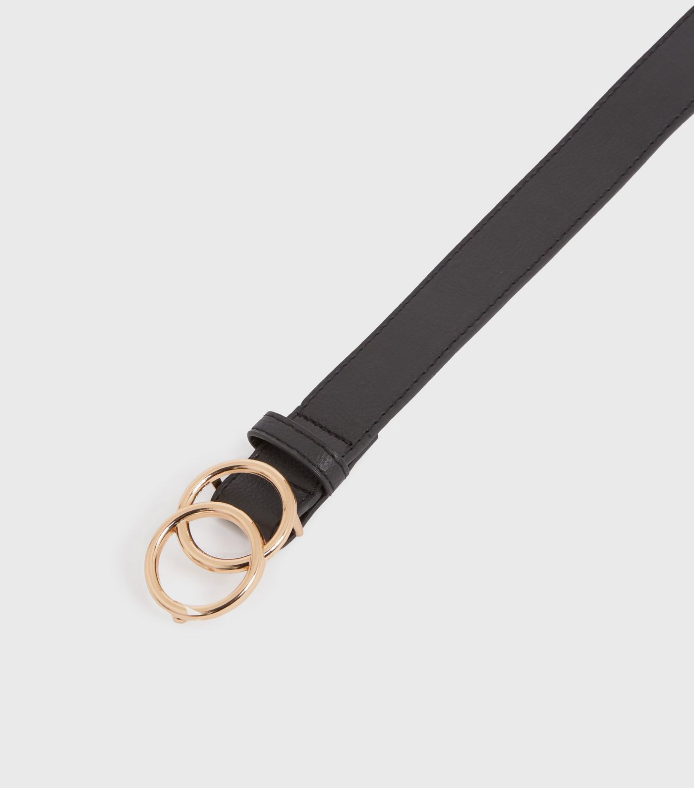 Black Leather-Look Double Circle Belt
						
						Add to Saved Items
						Remove from Saved Ite... | New Look (UK)