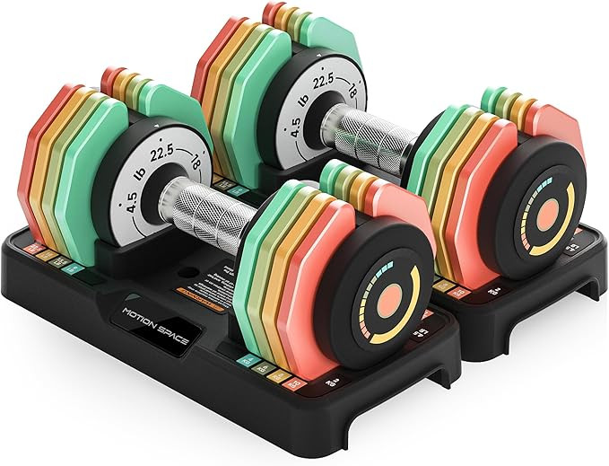 Adjustable Dumbbells Set 12.5LB/22.5LB Pair, 1-Sec Fast Adjustable 5 Weights by Turning Handle, P... | Amazon (US)