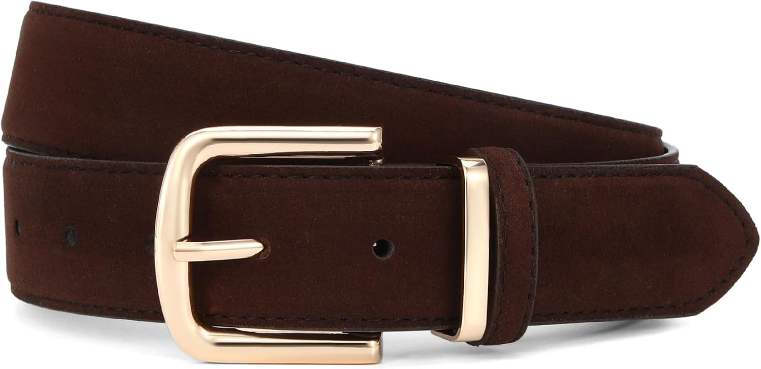 Women Suede Belt for Jeans Dress Chunky Waist Belts | Amazon (US)