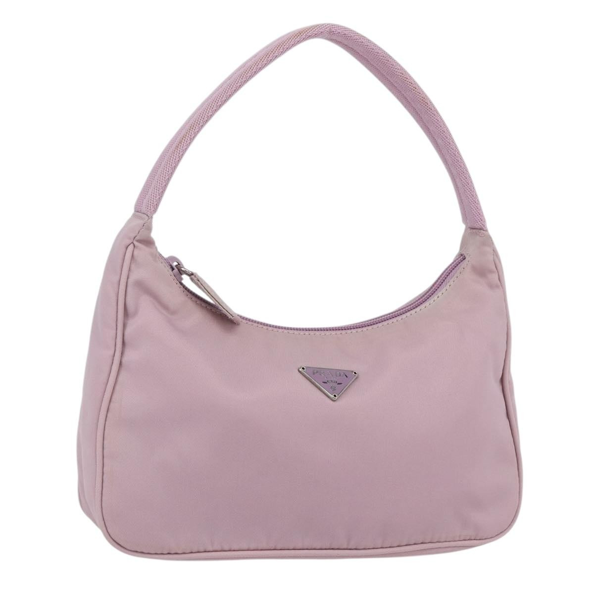 PRADA Hand Bag Nylon Pink Silver Auth 156269 | eBay US