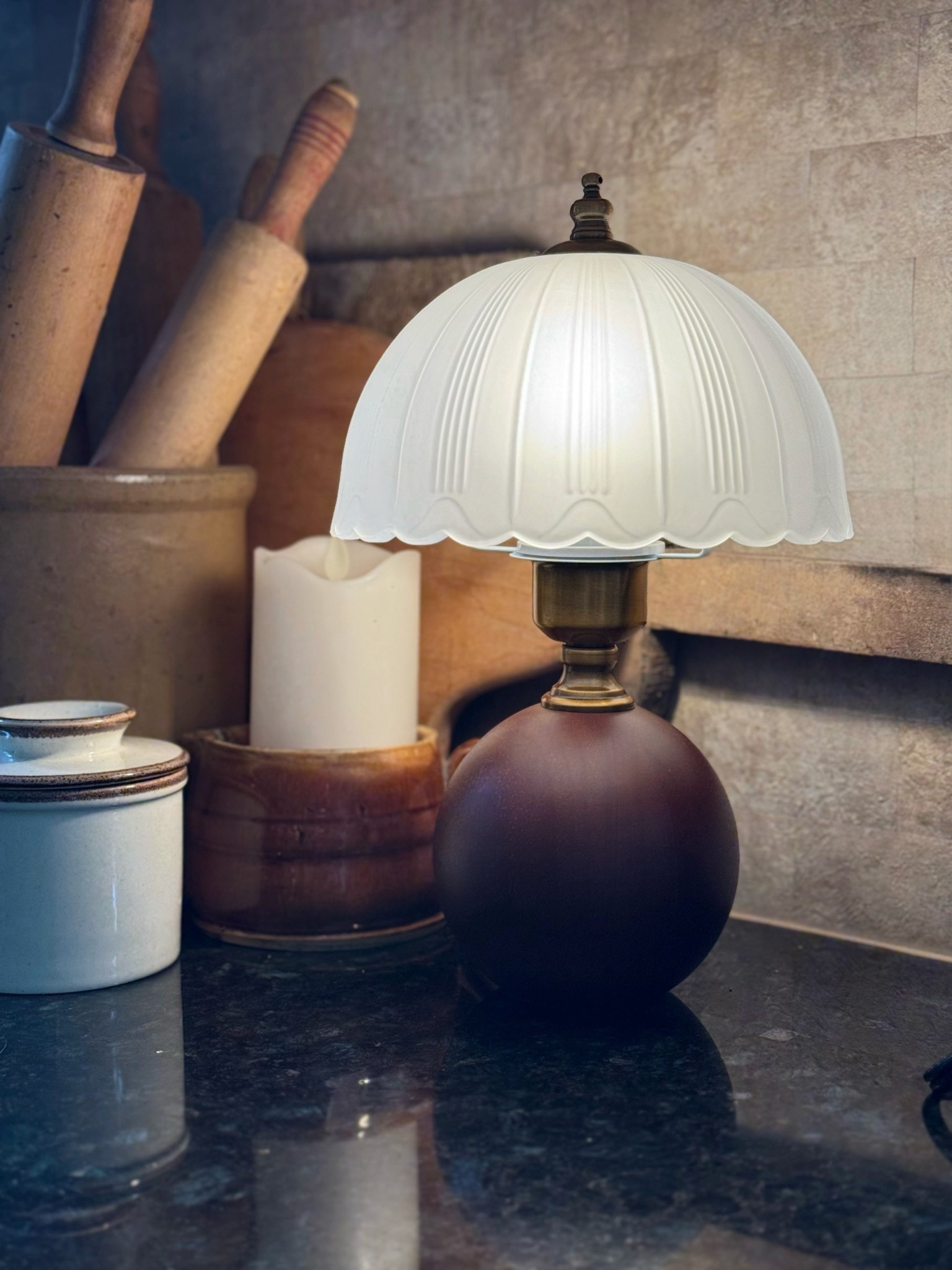 This wooden lamp from Amazon is absolutely adorable!  It comes with two differed colored shades, had a wooden base and a brushed gold finish  

#LTKHome