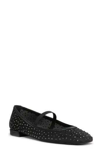 Stuart Weitzman Arabella Mary Jane Ballet Flat in Black at Nordstrom Rack, Size 6.5 | Nordstrom Rack