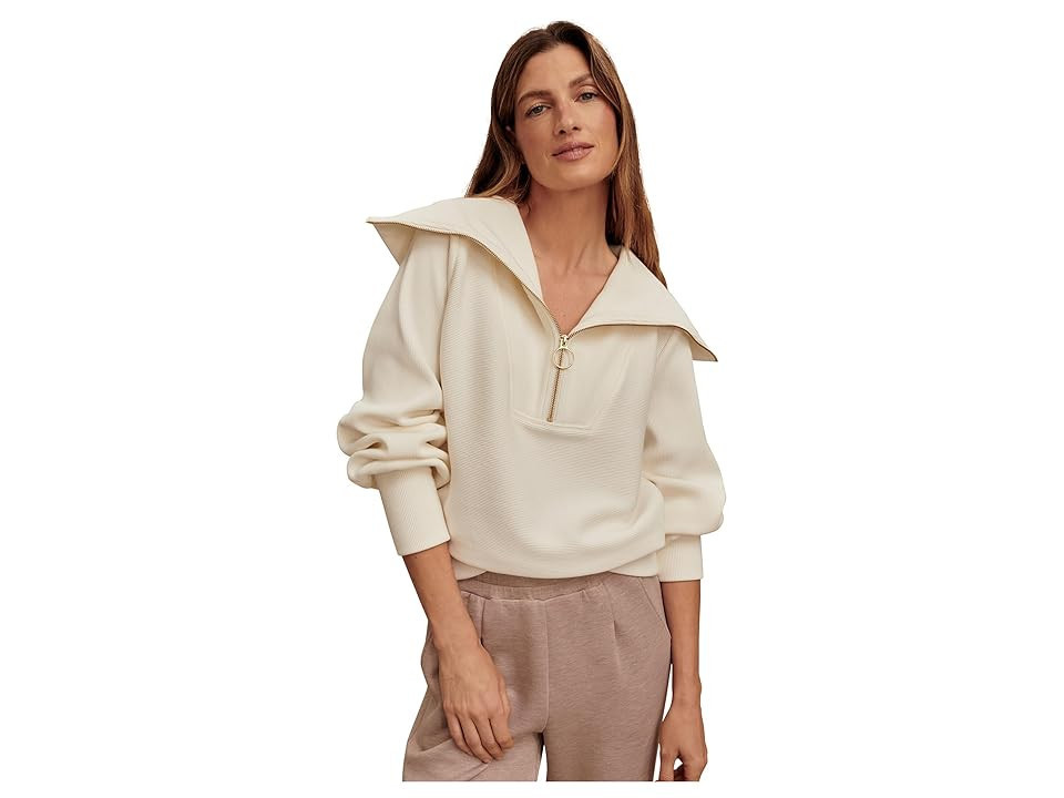 Varley Vine Pullover Women's Sweatshirt Ivory : LG, Cotton/Polyester/Spandex | Zappos