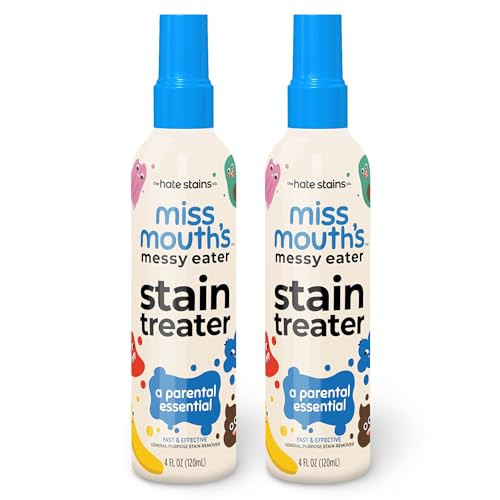 Miss Mouth's Messy Eater Stain Treater Spray - 4oz 2 Pack Stain Remover - Newborn & Baby Essentials - No Dry Cleaning Food, Grease, Coffee Off Laundry, Underwear, Fabric | Amazon (US)