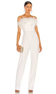 Bronx and Banco Lola Blanc Feather Jumpsuit in White from Revolve.com | Revolve Clothing (Global)