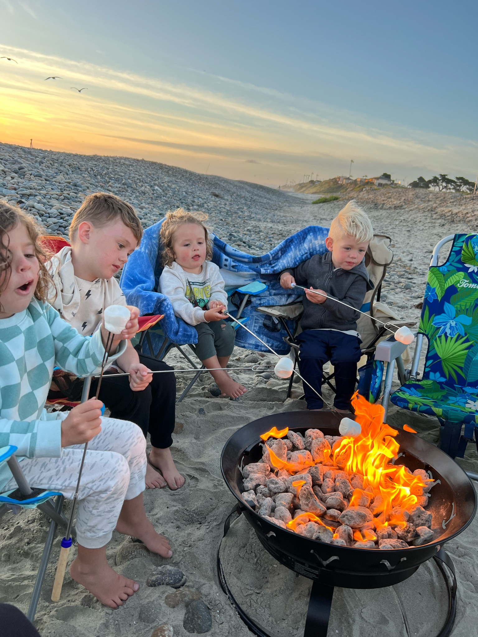 Best bonfire essentials! Portable propane fire pit, beach chairs, marshmallow sticks, chocolate stuffed marshmallows & the best cookies to put them between! 

#LTKFind #LTKSeasonal #LTKGiftGuide