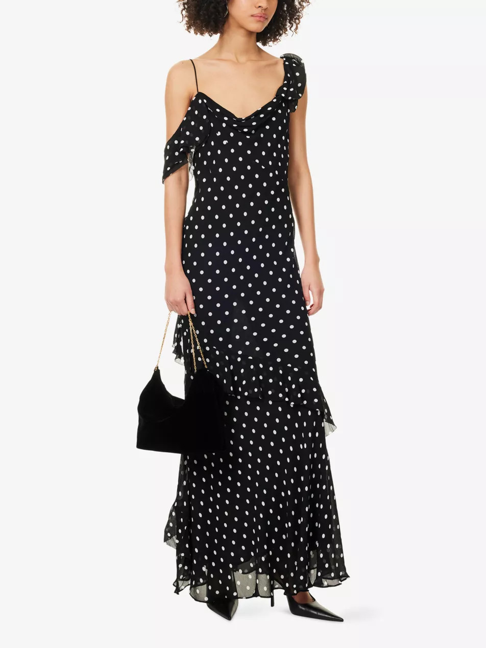 SELF-PORTRAIT - Polka Dot-Print Georgette Maxi Dress | Selfridges.com | Selfridges