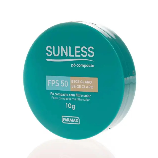 Pó Compacto com Filtro Solar FPS50 Sunless 10g - Bege Claro | DrogaRaia (BR)