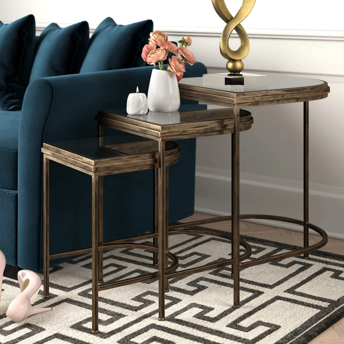 Glass Frame Nesting Tables | Wayfair North America