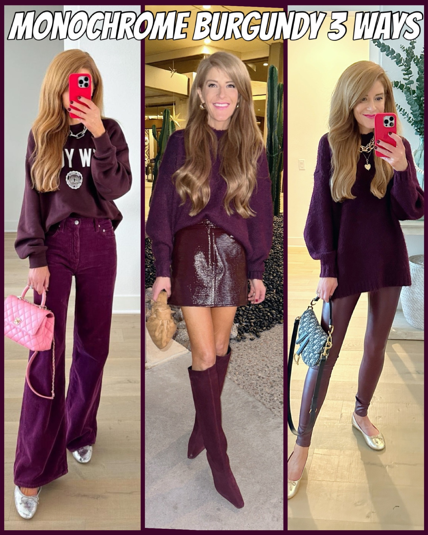 Burgundy monochromnobsessed lately! Such a fun color for winter looks

#LTKshoecrush #LTKfindsunder100 #LTKstyletip