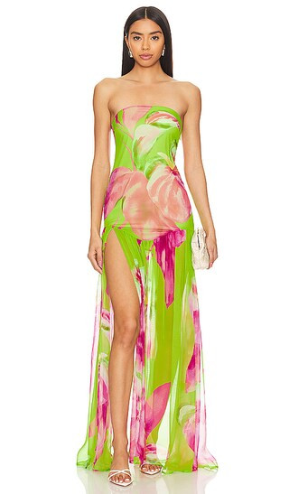 Marisol Dress in Lime Anthurium | Revolve Clothing (Global)