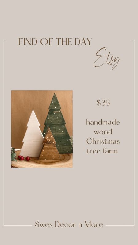 Find of the day…this beautiful set of handmade wood Christmas trees.

#LTKunder50 #LTKhome #LTKHoliday