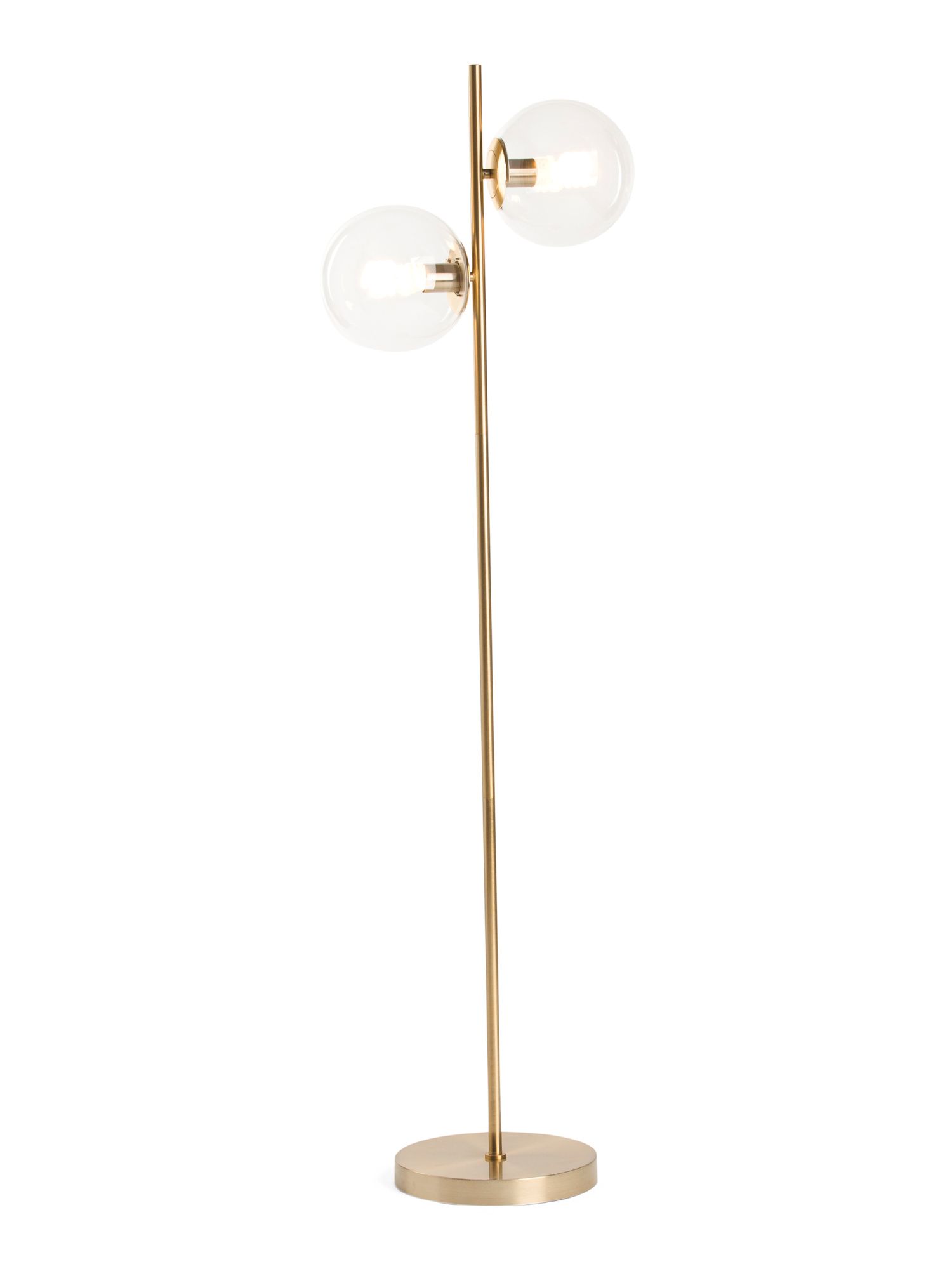 61in  Matte Gold Floor Lamp With Clear Bulbs | TJ Maxx