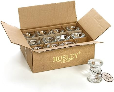Hosley Set of 12 Glass Taper Candle Holders 2.5 Inch High. Ideal Gift for Weddings Party Favor Re... | Amazon (US)