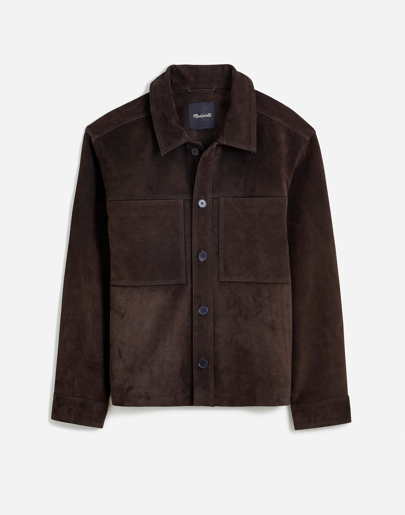 Suede Leather Boxy Shirt-Jacket | Madewell | Madewell