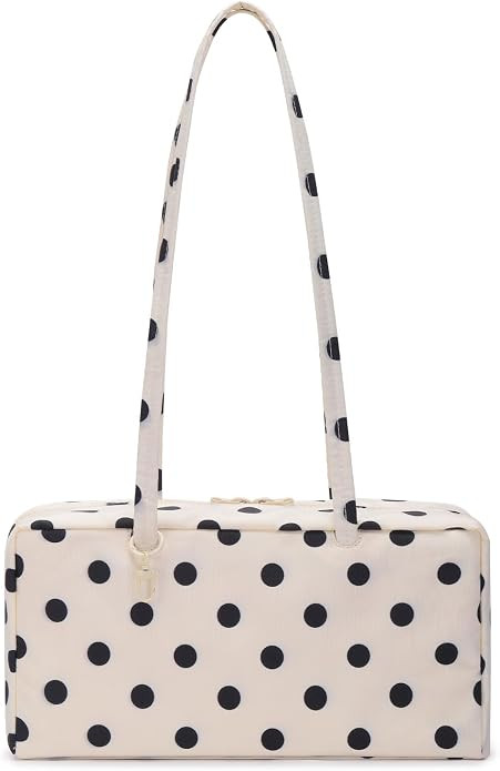 Nylon Polka Dot Shoulder Bag,Bowling Tote Bags Trendy Handbag Cute Polka Dot Everyday Purse for W... | Amazon (US)