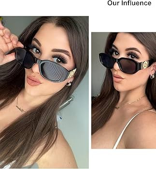 FEISEDY Retro Trendy Rectangle Sunglasses Women Men Vintage 90s Small Narrow Square Sunglasses B2... | Amazon (US)