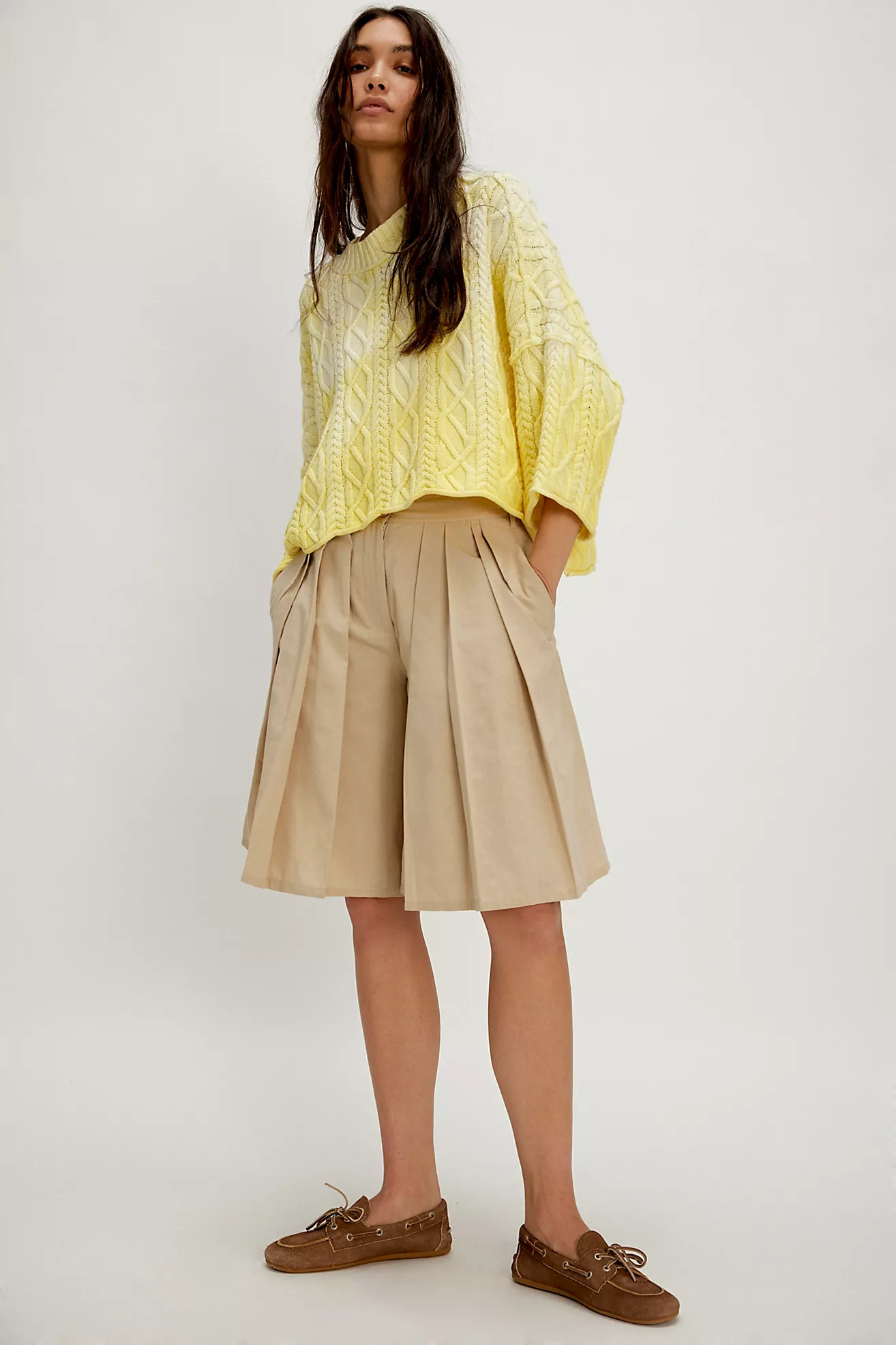 City Everly Linen Trouser Shorts | Free People (Global - UK&FR Excluded)