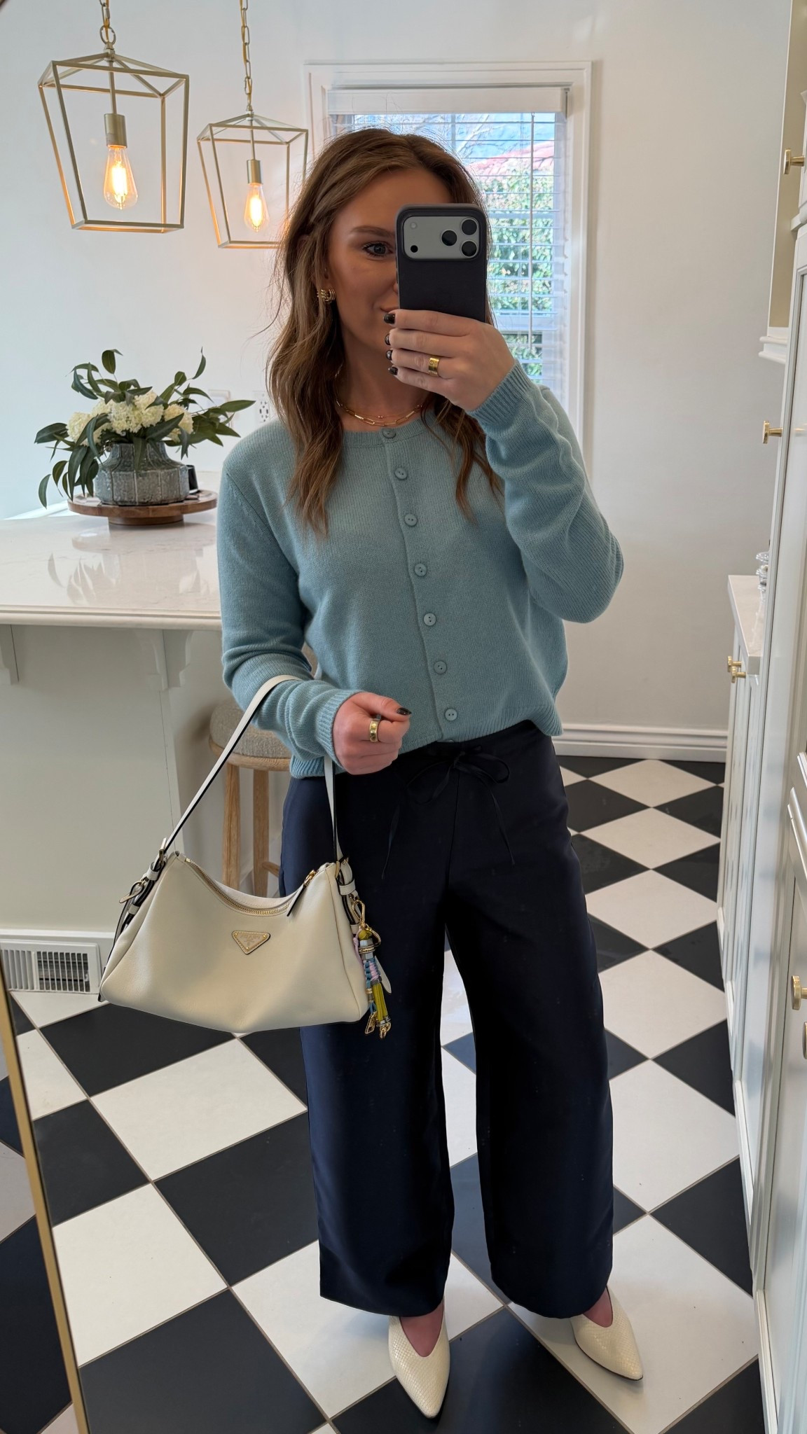 Living for everything Reformation right now. These cropped pants are perfect for petites! Paired with the best Prada bag. 
#OOTD #Reformation #Prada #Cardigan #WorkOutfit #OfficeStyle #BusineseCasual #WomensWorkwear #OfficeOutfit #Corporate #StyleInspo #KittenHeels #Blue #SweaterWeather #Petite #Professional 

#LTKWorkwear #LTKPetite #LTKootd