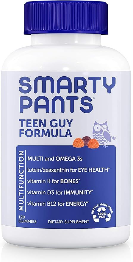Smartypants Teen Guy Formula, Daily Multivitamin Gummies: Vitamins C, B12, K, Zinc, & Biotin For ... | Amazon (US)