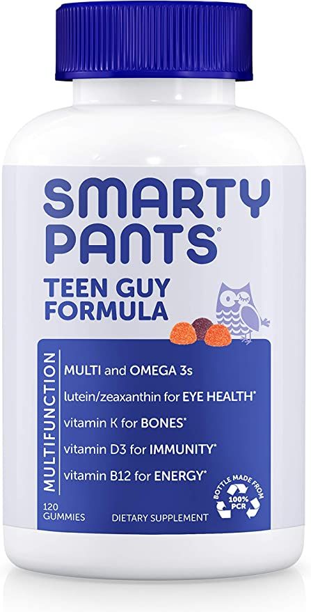 Smartypants Teen Guy Formula, Daily Multivitamin Gummies: Vitamins C, B12, K, Zinc, & Biotin For ... | Amazon (US)