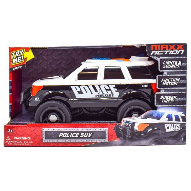 Maxx Action Large Police SUV Lights & Sounds Motorized Rescue Vehicle | Target