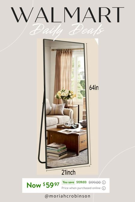 Walmart daily deal - this mirror is only $59.97!!!🤩🤩🤩 

Home, mirror, Walmart sale, Walmart deal, Walmart spring sale

#LTKsalealert #LTKhome #LTKfindsunder50