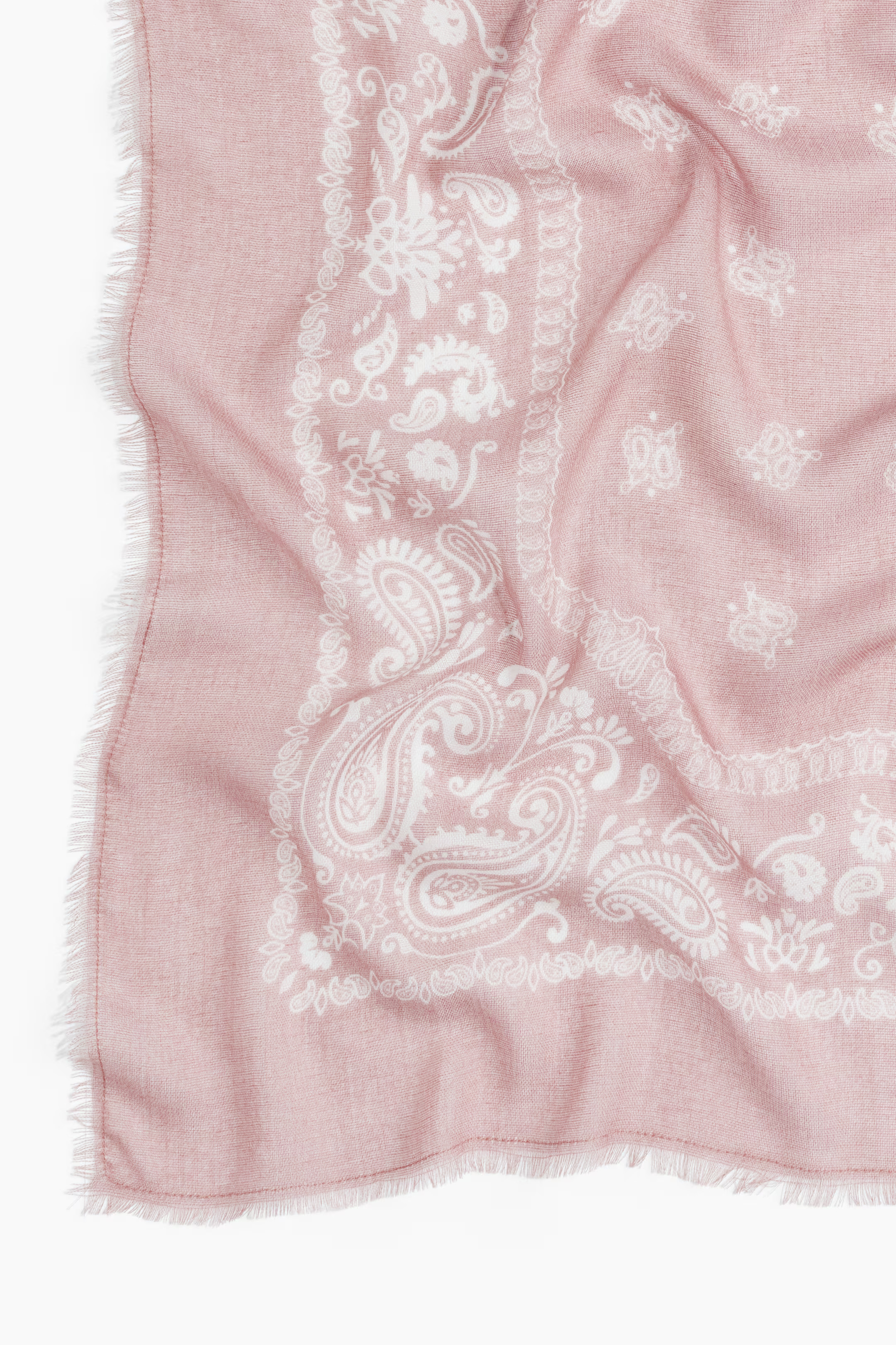 Patterned Scarf - Light pink/paisley pattern - Ladies | H&M US | H&M (US + CA)