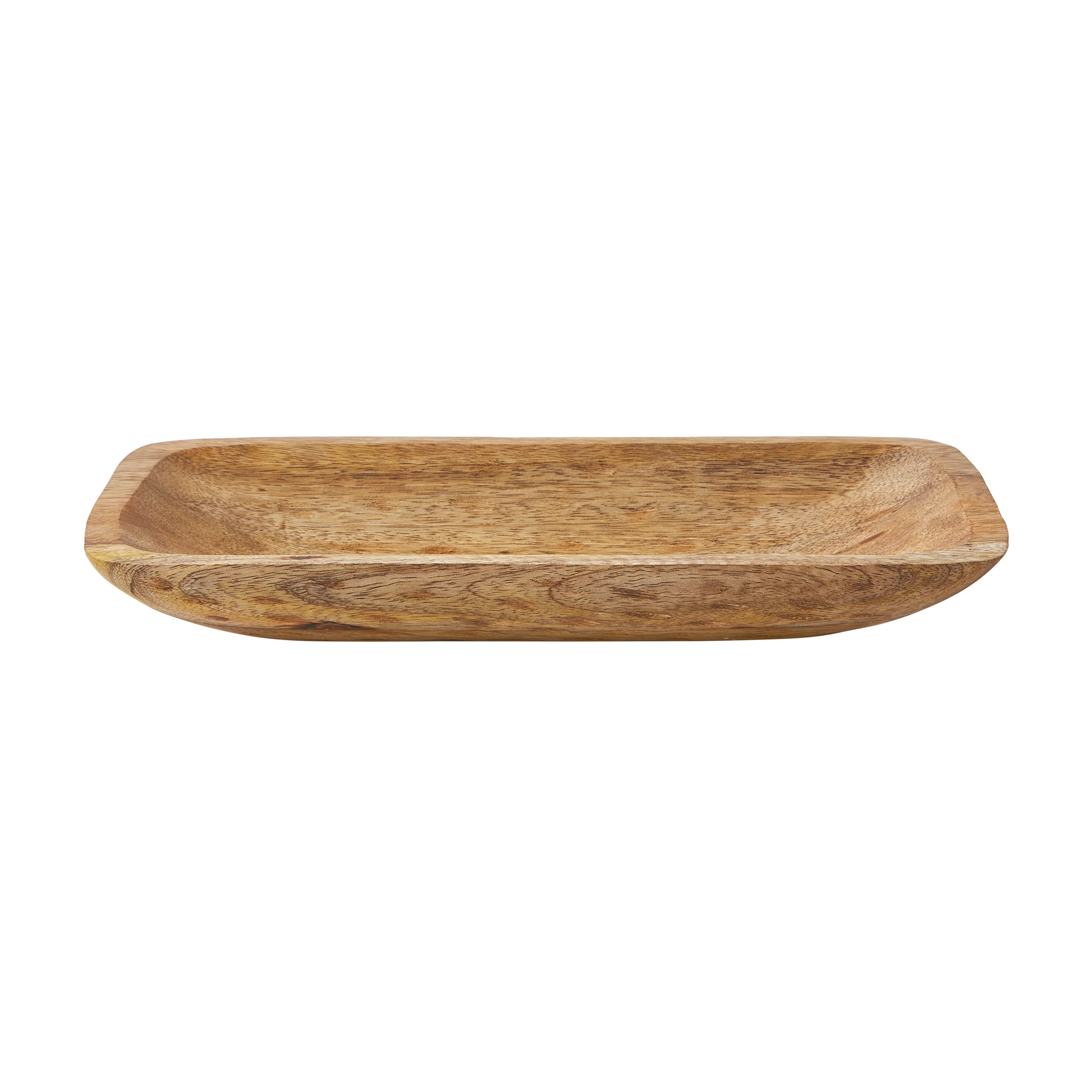 Better Homes & Gardens 12" x 6" Hand Carved Wood Tray by Dave & Jenny Marrs | Walmart (US)