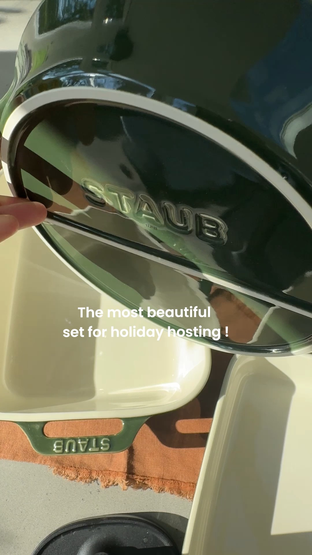 Getting holiday ready with this beautiful green ceramic bakeware set !! @wayfair #wayfairpartner #Wayfair