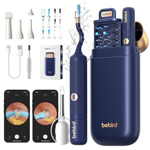 Ear Wax Removal Tool Camera Kit, Ear Cleaning Kit with Flexible Visual Ear Camera Otoscope, Portable Wireless Painless Ear Cleaner with Earwax Remover Tweezers for Adults Kids Pets | Amazon (US)
