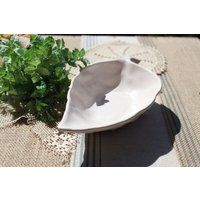Vintage pottery leaf bowl vintage planter Mid Century speckled ceramic 2220 B USA pottery | Etsy (US)
