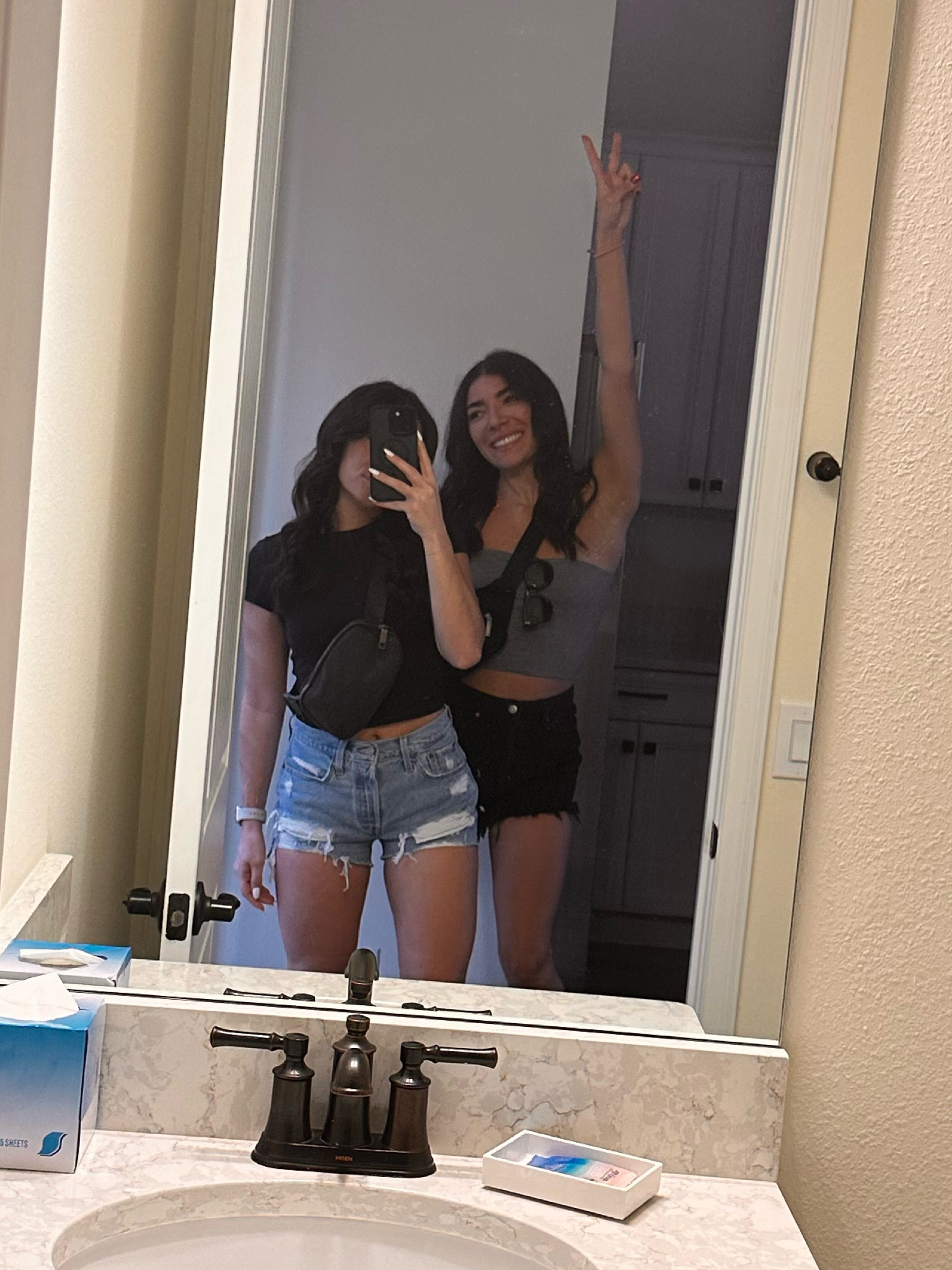 Black top: XS
Tube top: small
Blue shorts: size 4
Black shorts: curve love 26R

#LTKstyletip #LTKfit #LTKSale