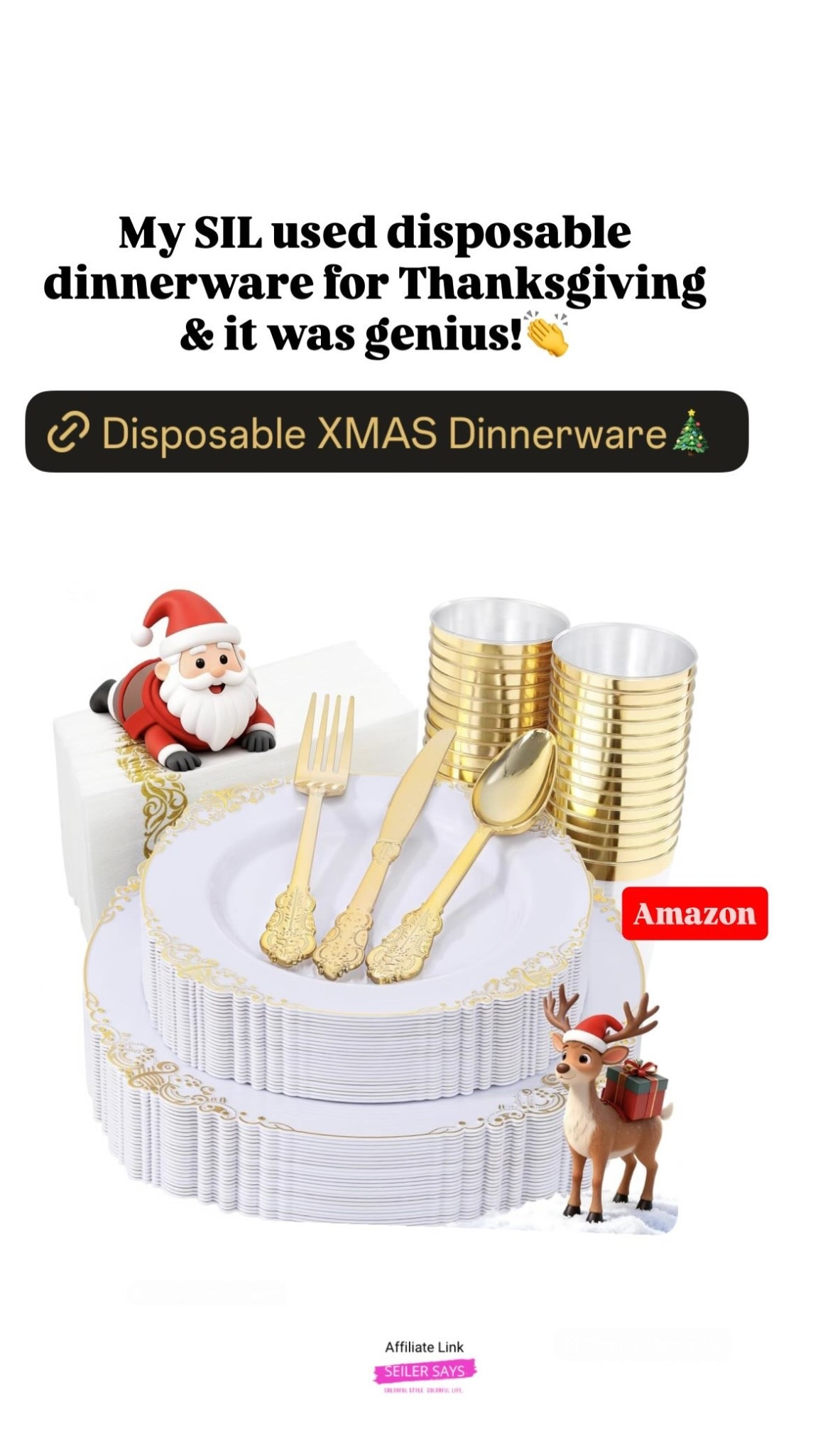 My SIL used disposable dinnerware for Thanksgiving & it was genius!👏 Amazon

#LTKHoliday #LTKSeasonal #LTKOver40