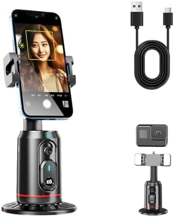 Built-in AI Camera Smart Auto-Tracking Phone Stand, Auto Face Tracking Tripod, 360° Intelligent ... | Amazon (US)