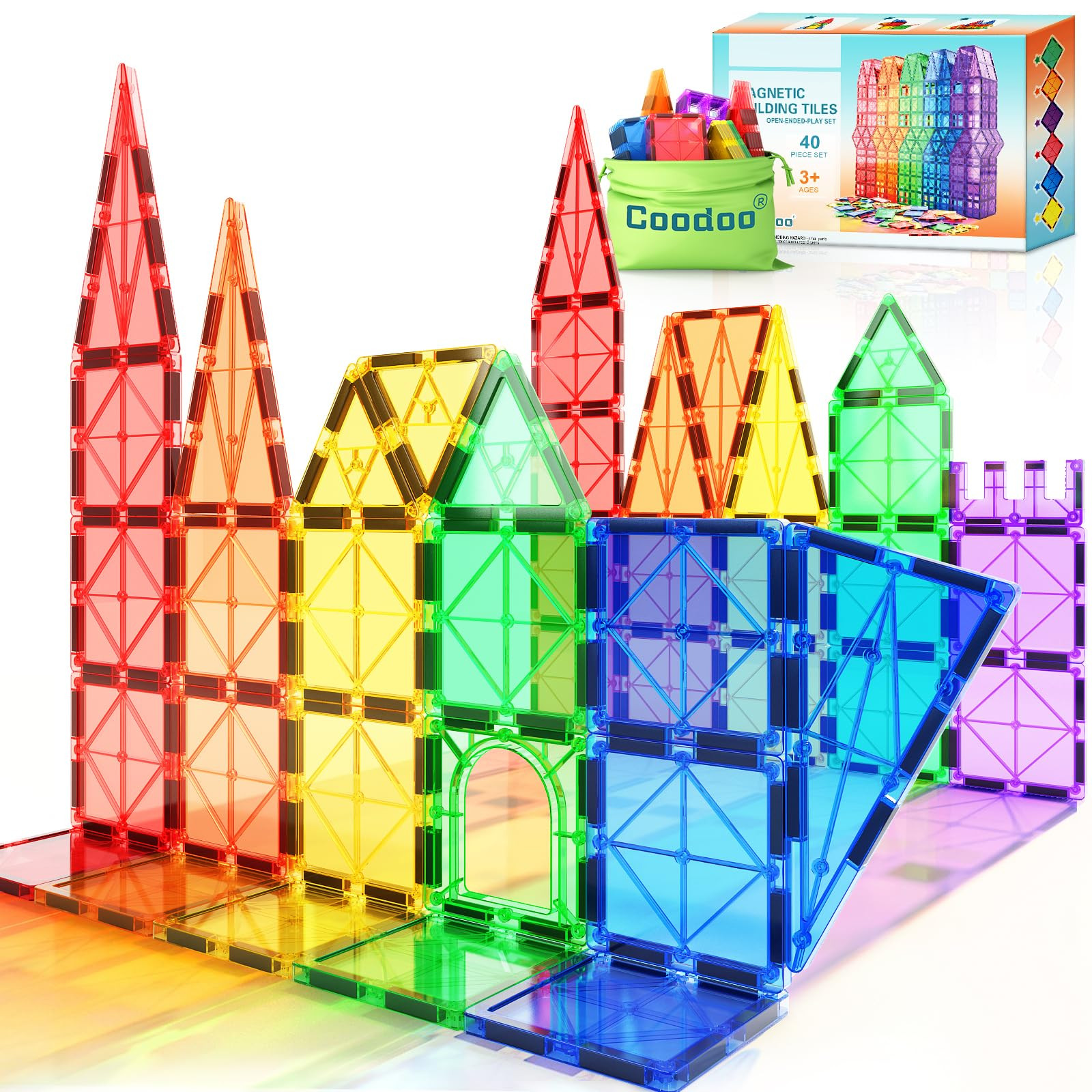 Magnetic Tiles Kids Toys STEM Magnet Toy for Toddler Magnetic Blocks Building Preschool Learning ... | Amazon (US)