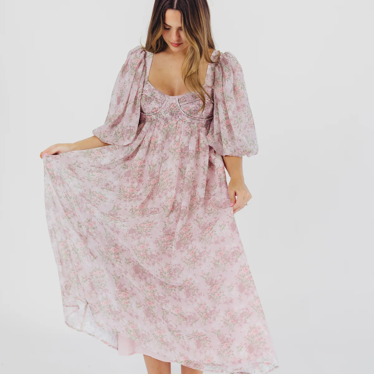 Harlow Maxi Dress in Mauve - Bump Friendly (Not Restocking) | Worth Collective