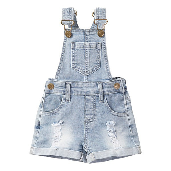 Baby Girls' Little Bipsy Distressed Shortie Overalls | Scheels