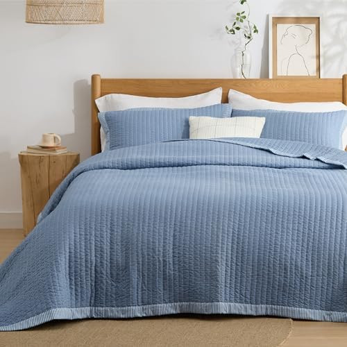 Bedsure Blue Quilts Twin Size - Twin Quilt Bedding Set Bedspread Coverlet, Lightweight Corduroy P... | Amazon (US)