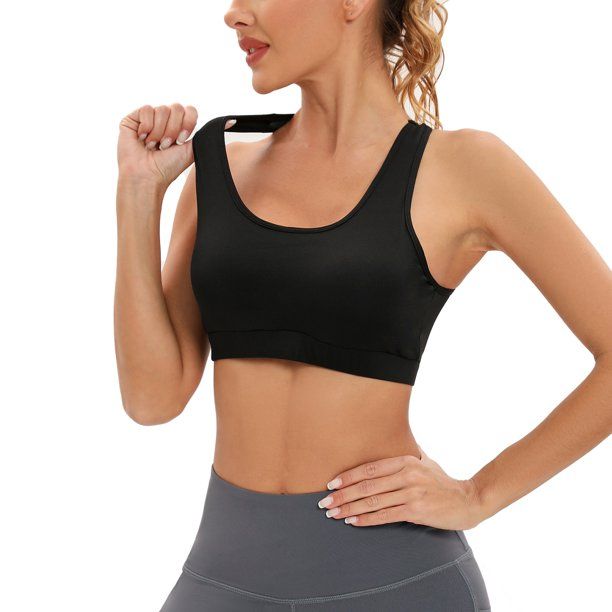 RUNNING GIRL Women's Sports Bra Open Back High Impact Padded Workout Bra - Walmart.com | Walmart (US)