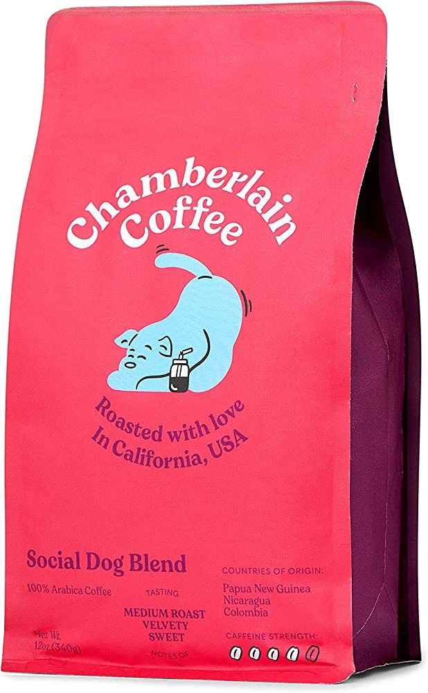 Chamberlain Coffee Social Dog Blend, Full Bodied Organic Coffee with Complex yet Smooth Notes of ... | Amazon (US)